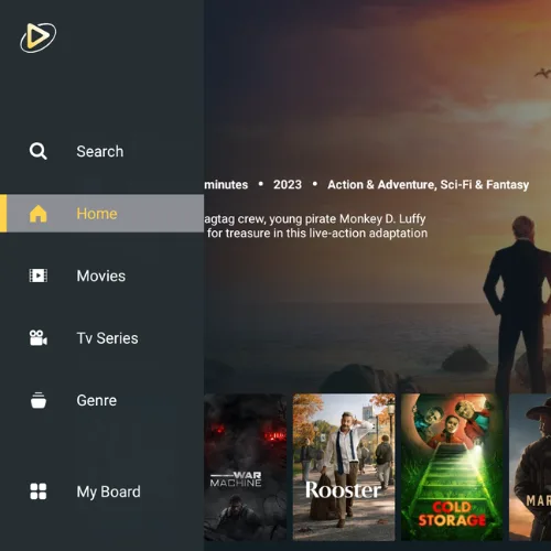 Mobiflix menu from firestick
